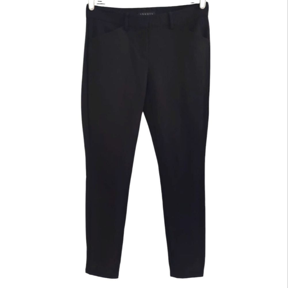 Theory Black Ankle Pants Trousers Size 6